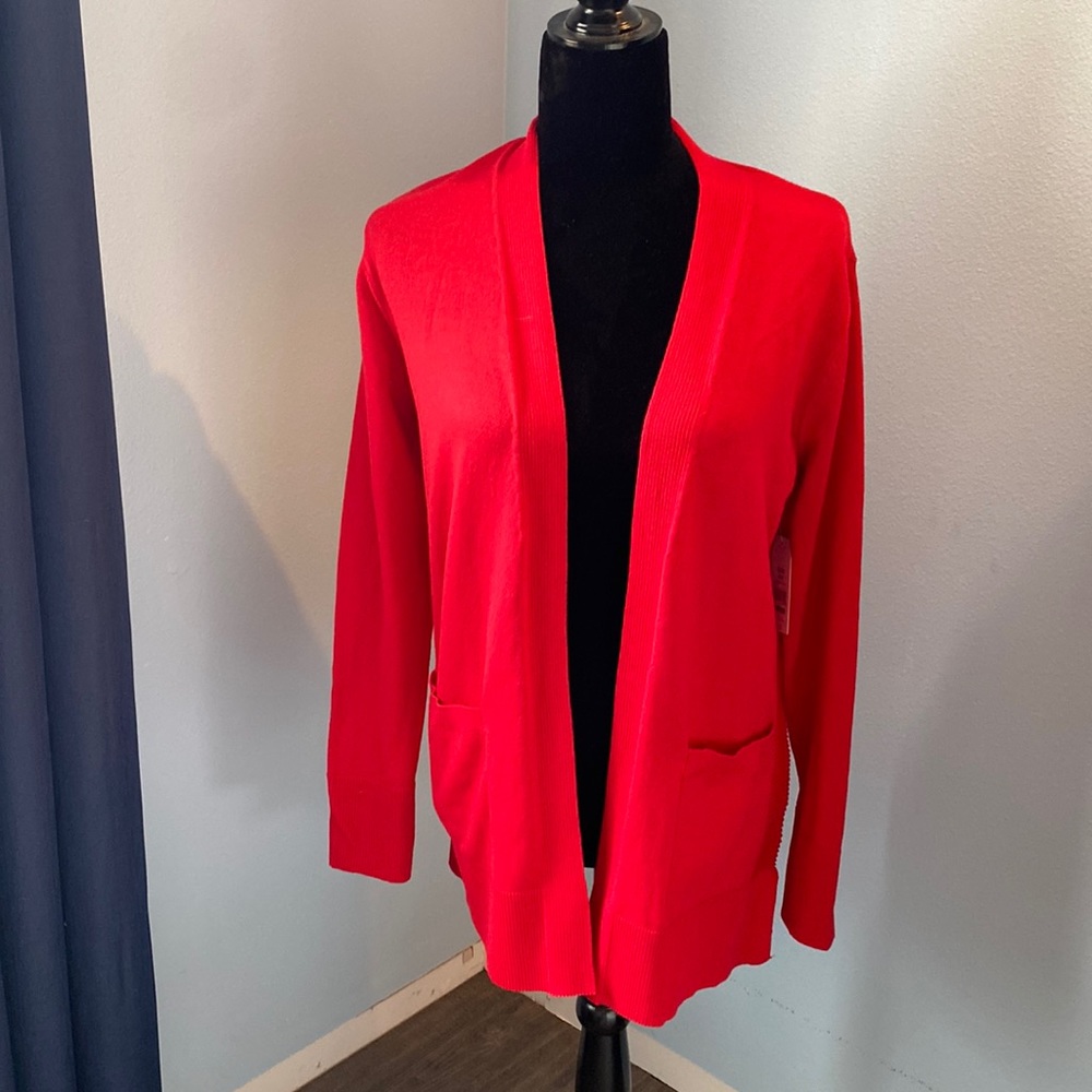 NWT Time and Tru red Cardigan Sweater Size S